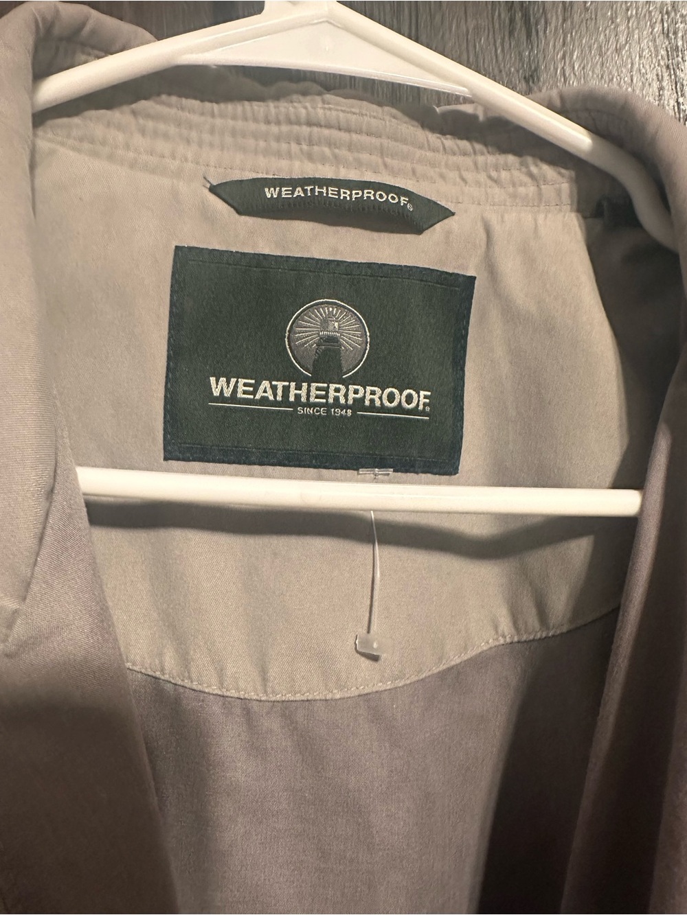 Weatherproof Neutral Light Gray Trench Coat